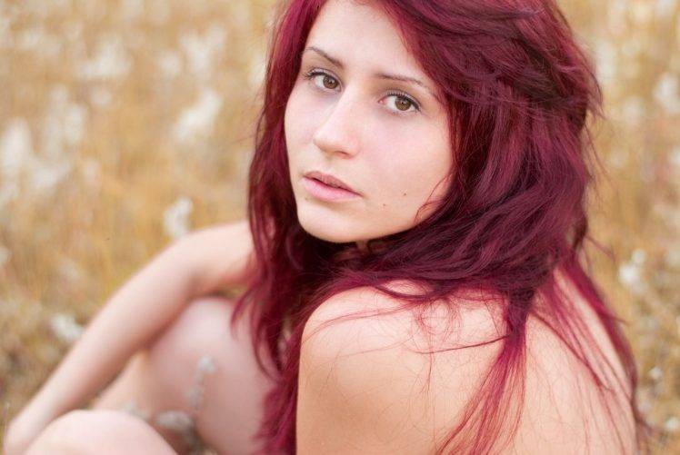 Julia Vlasova, Women, Redhead, Dyed Hair HD Wallpaper Desktop Background