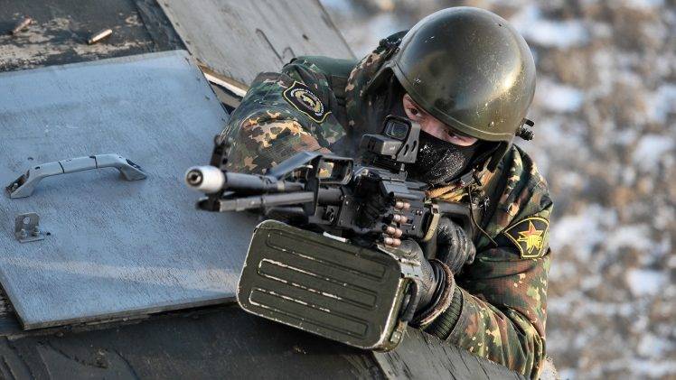 soldier, Men, PKP Pecheneg, Machine Gun, Weapon, Spetsnaz, Russian Army HD Wallpaper Desktop Background