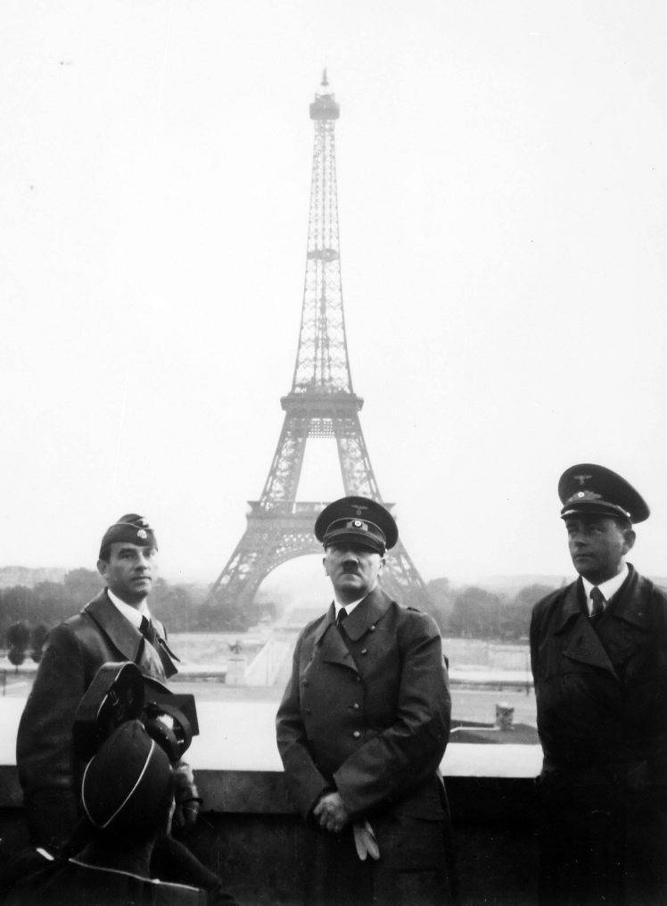 Adolf Hitler, Paris, France, Eiffel Tower, World War II, Nazi HD Wallpaper Desktop Background