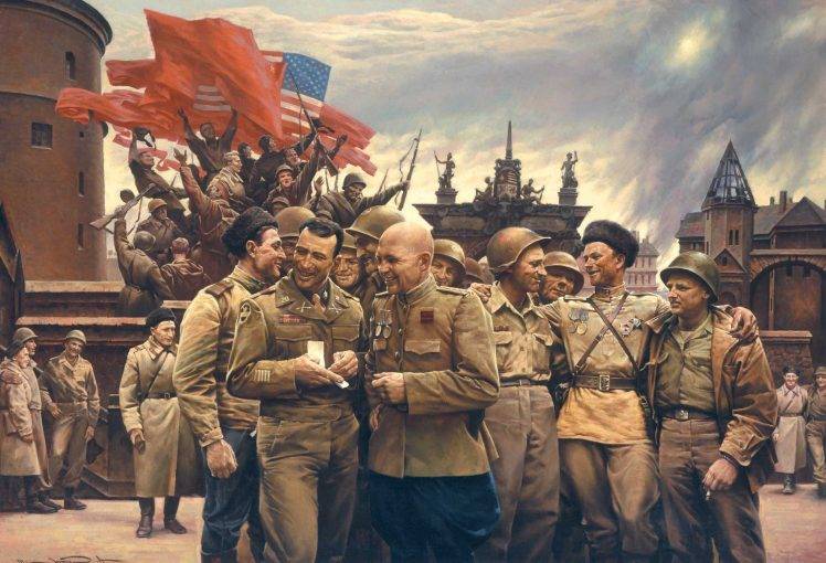 World War II, USA, USSR, Army, Soldier HD Wallpaper Desktop Background