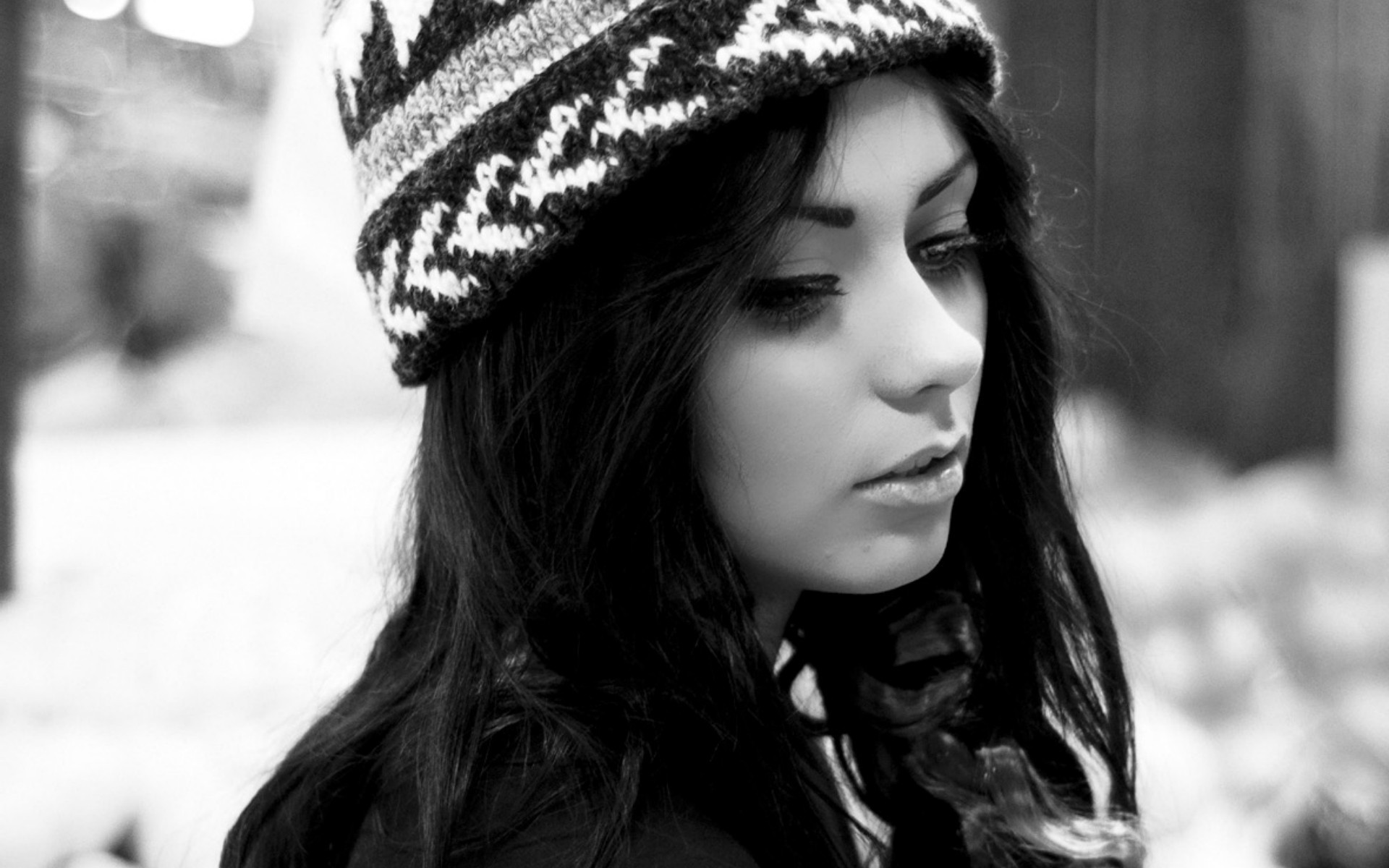 monochrome, Women Wallpaper