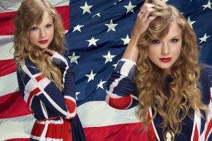 Taylor Swift, Women, American Flag, Blonde