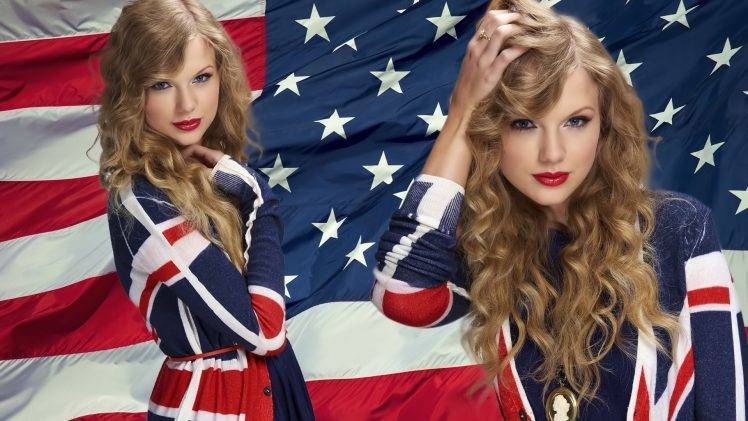 Taylor Swift, Women, American Flag, Blonde HD Wallpaper Desktop Background