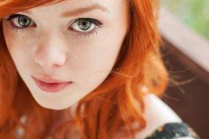 redhead, Face, Women