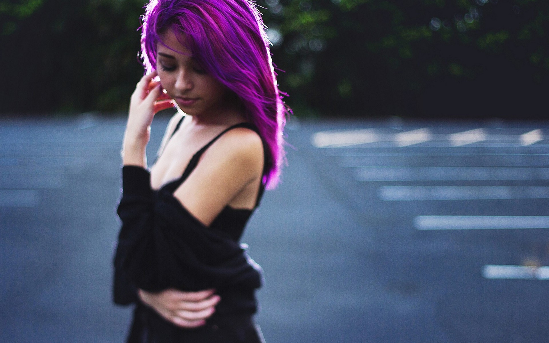 purple Hair Wallpaper