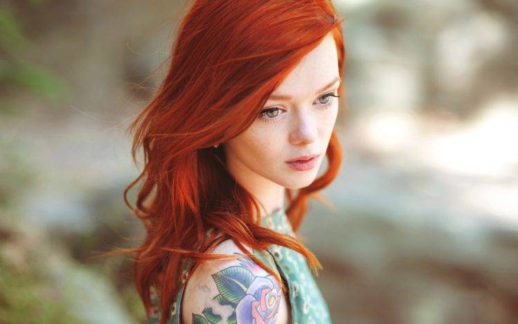 redhead, Suicide Girls, Women, Tattoo, Face, Model, Lass Suicide, Julie Kennedy HD Wallpaper Desktop Background