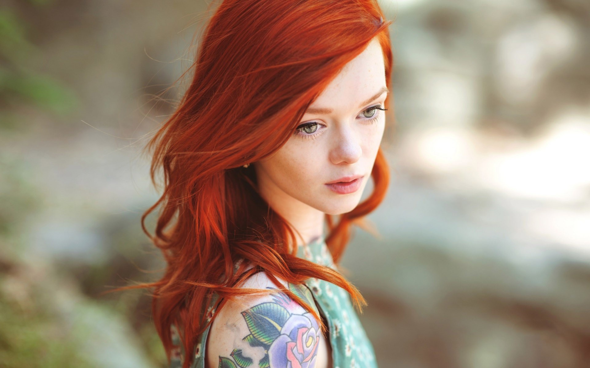 Download hd wallpapers of 65773-redhead, Suicide Girls, Women, Tattoo, Face...