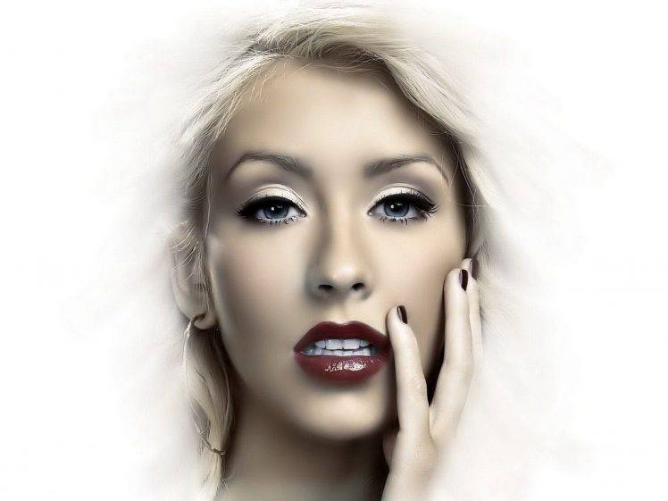 Christina Aguilera, Singer, Vignette HD Wallpaper Desktop Background