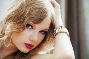 Taylor Swift, Blonde, Women, Face, Blue Eyes