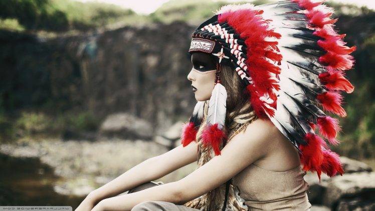 Native Americans, Indian, Women, Headdress HD Wallpaper Desktop Background