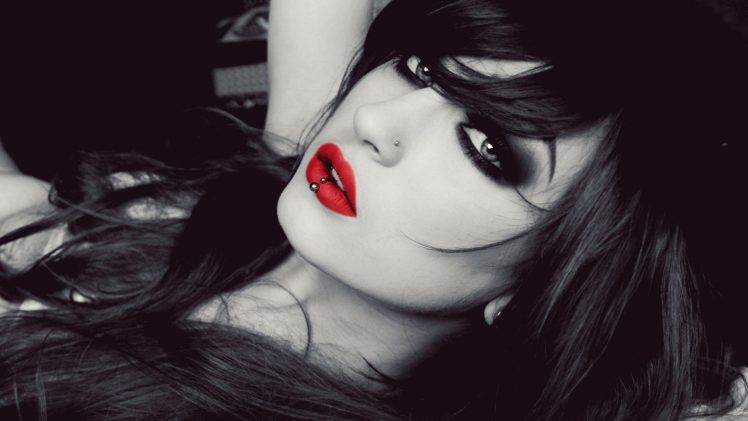 women, Face, Lips, Lipstick, Niky Von Macabre HD Wallpaper Desktop Background