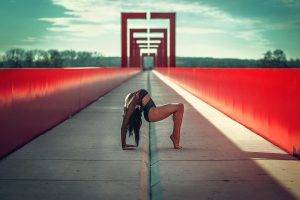 bridge, Women, Gymnastics, Zalis