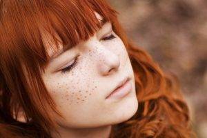 women, Freckles, Depth Of Field, Redhead