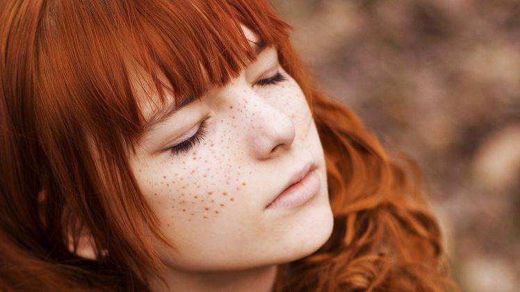 women, Freckles, Depth Of Field, Redhead HD Wallpaper Desktop Background