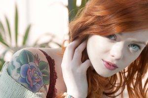 redhead, Women, Tattoo