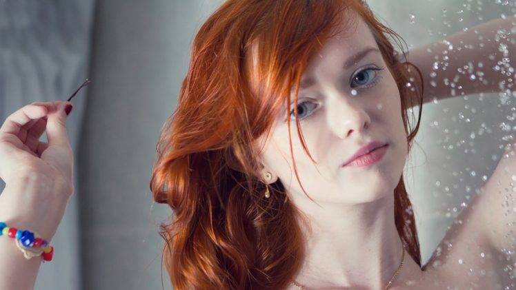 redhead, Women, Model, Blue Eyes HD Wallpaper Desktop Background
