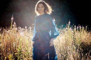 Anna Kupriienko, Women Outdoors, Sunlight, Blue Dress