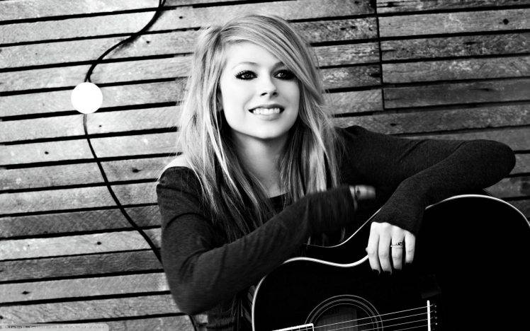Avril Lavigne, Guitar HD Wallpaper Desktop Background