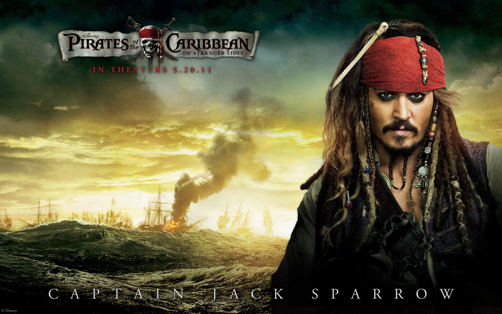 movies, Pirates Of The Caribbean: On Stranger Tides, Jack Sparrow Wallpaper