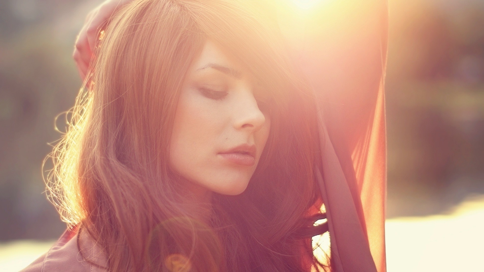 women, Brunette, Face Wallpaper