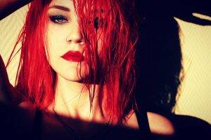 redhead, Red Lipstick, Pierced Nose, Women, Aleksandra Zenibyfajnie Wydrych