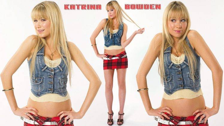 Katrina Bowden, Blonde, Skirt HD Wallpaper Desktop Background