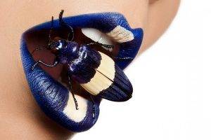 lips, Blue, Insect, Mouths