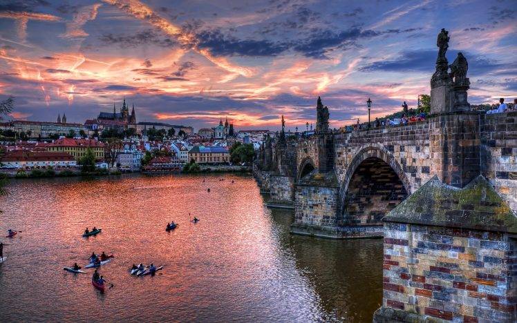 cityscape, Building, River, Czech Republic, Prague HD Wallpaper Desktop Background