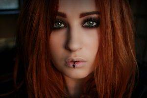 redhead, Piercing, Lip Ring, Women, Face, Niky Von Macabre