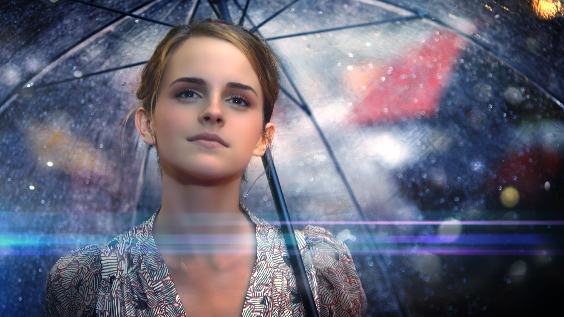 Emma Watson, Umbrella Wallpaper