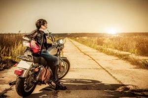 women Outdoors, Motorcycle, Cruiser, Women