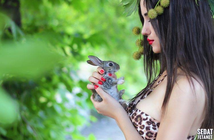 rabbits, Women, Russian Women, Curvy Women, Turkey, Animal Print HD Wallpaper Desktop Background