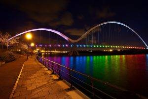 rainbows, Colorful, River, Bridge