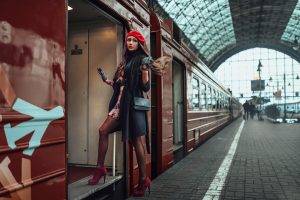 women, Train Station