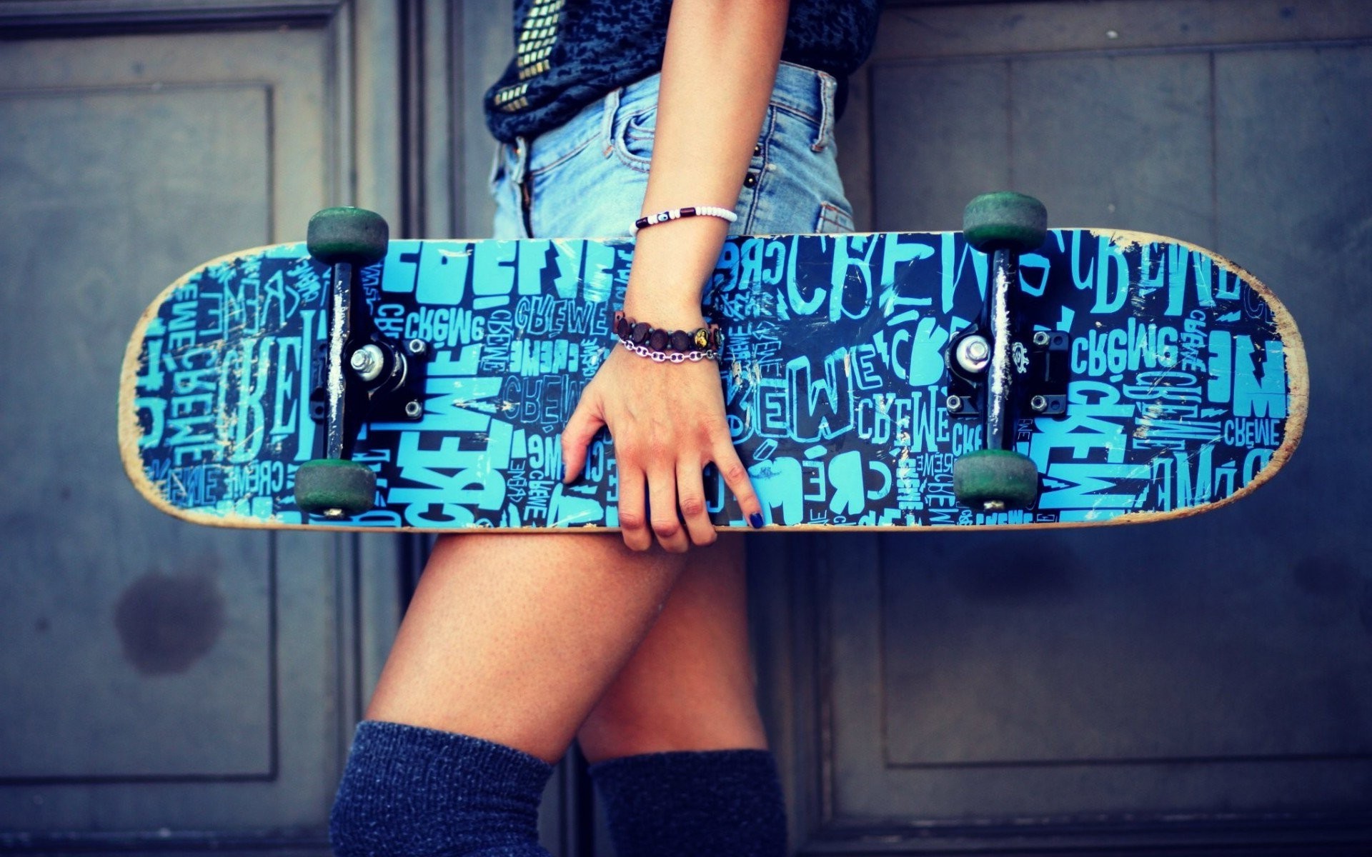 women, Bracelets, Jean Shorts Wallpaper