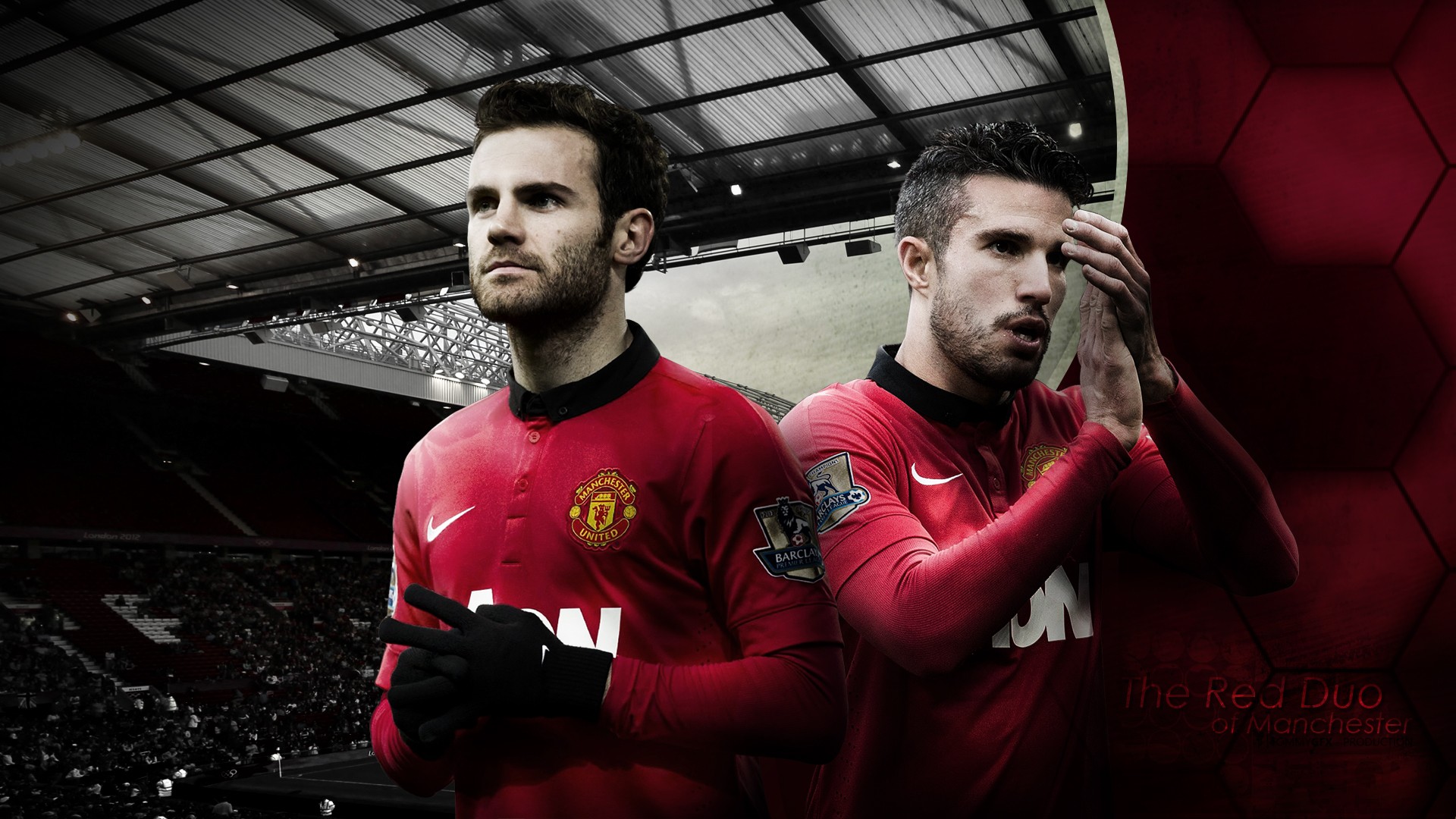 Juan Mata, Robin Van Persie, Manchester United Wallpaper