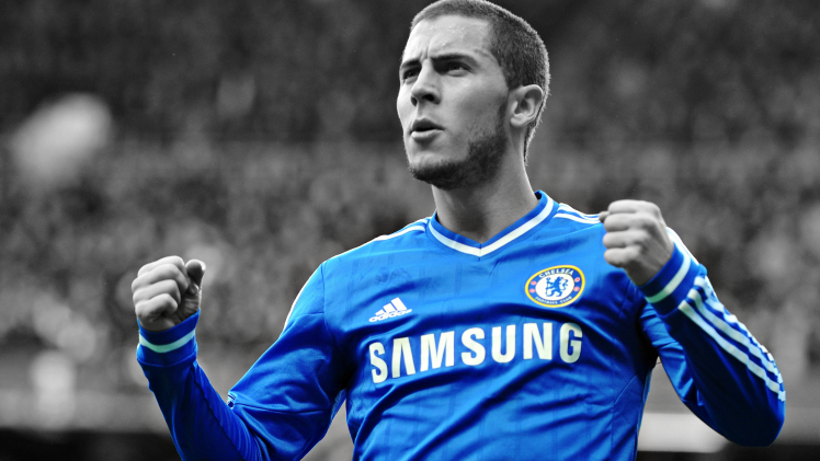 Eden Hazard, Chelsea FC, Selective Coloring HD Wallpaper Desktop Background