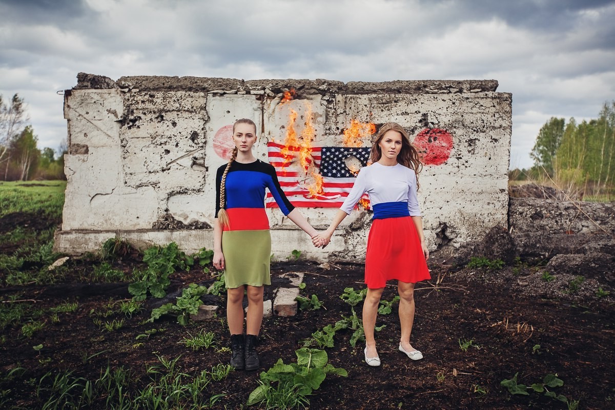 novorussia, Russia, Russian Women, Flag, Fire, DPR Wallpaper