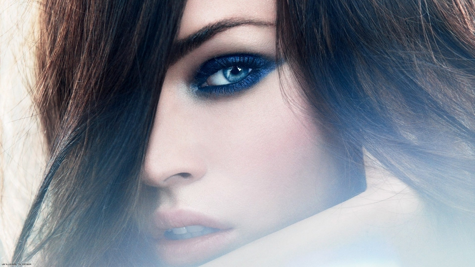 eyes, Blue Eyes, Closeup, Sensual Gaze, Women, Brunette, Face Wallpaper
