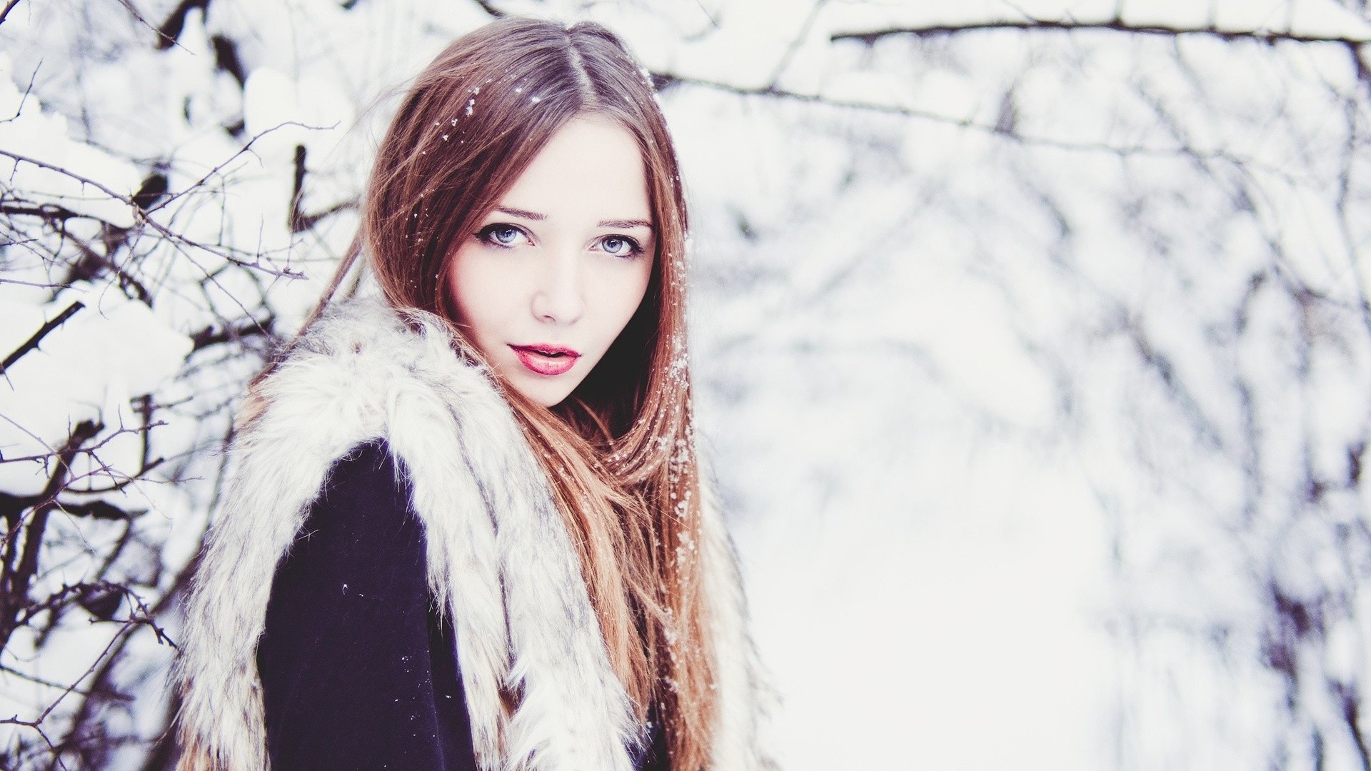 redhead, Pale, Winter, Snow, Face, Women Wallpapers HD / Desktop and ...