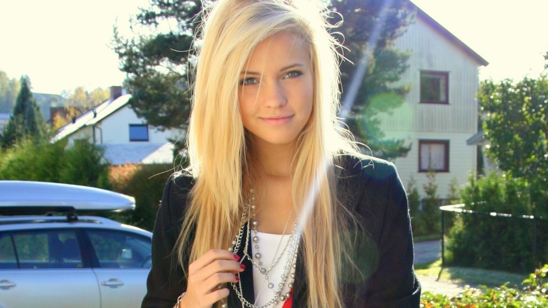 blonde, Emilie Marie Nereng, Voe, Norwegian, Blogger Wallpaper