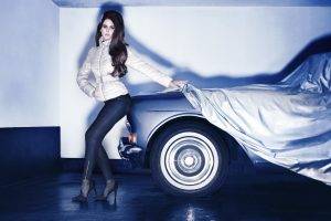 Lana Del Rey, Black Pants, Brunette, Heels, Jacket, Women With Cars