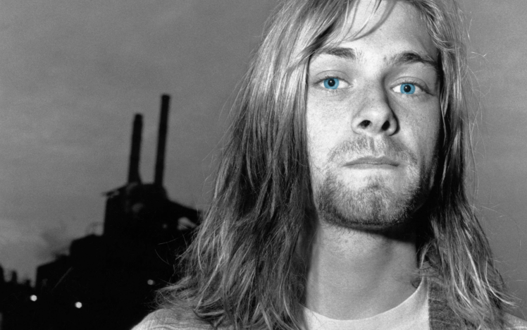 Kurt Cobain, Musicians, Blue Eyes, Selective Coloring HD Wallpaper Desktop Background