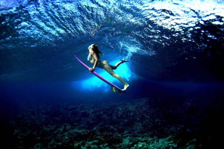 women, Water, Surfers HD Wallpaper Desktop Background