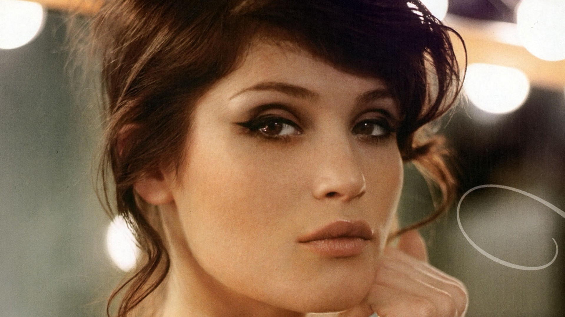 Gemma Arterton, Women, Model, Actress, Face, Brunette, Brown Eyes Wallpaper