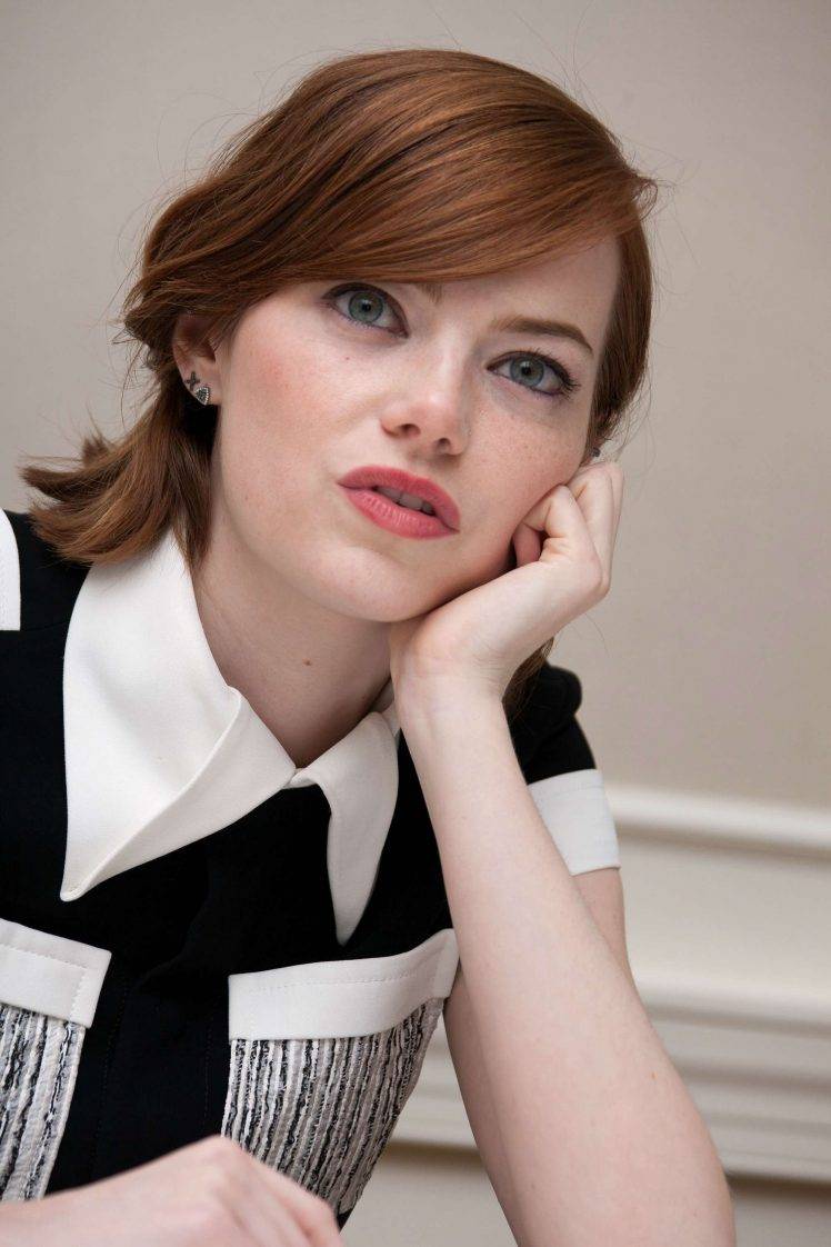 Emma Stone, Women, Redhead, Green Eyes HD Wallpaper Desktop Background