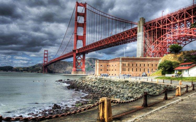 HDR, Bridge, River, Building, Golden Gate Bridge HD Wallpaper Desktop Background