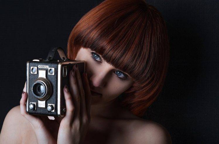 redhead, Face, Women, Model, Camera HD Wallpaper Desktop Background