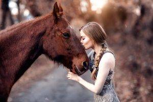 women, Model, Horse, Animals