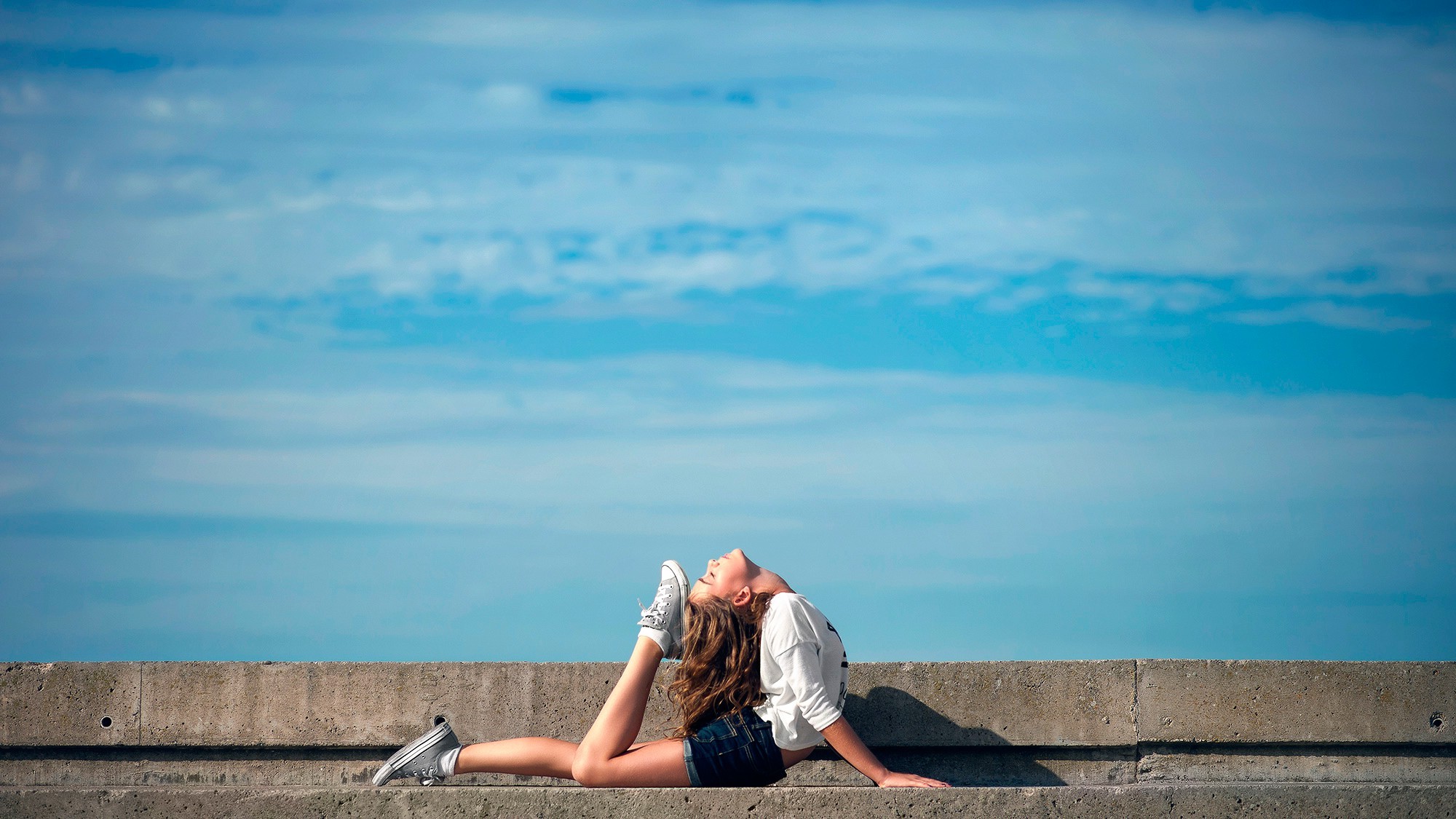 women Outdoors, Women, Model, Blue, Urban Wallpaper